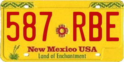 NM license plate 587RBE