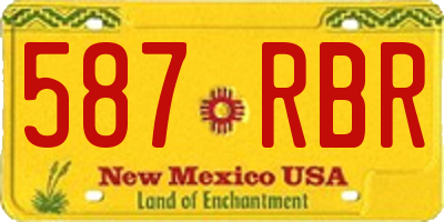 NM license plate 587RBR
