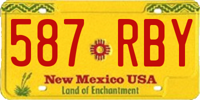 NM license plate 587RBY