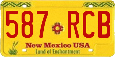 NM license plate 587RCB