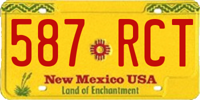 NM license plate 587RCT