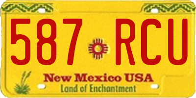 NM license plate 587RCU