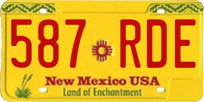 NM license plate 587RDE