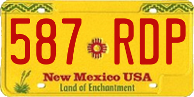 NM license plate 587RDP
