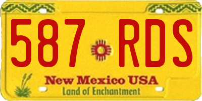 NM license plate 587RDS