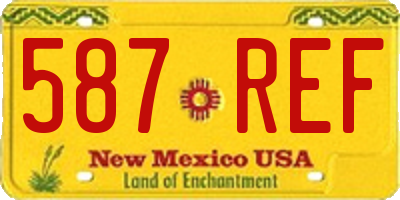 NM license plate 587REF
