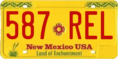 NM license plate 587REL