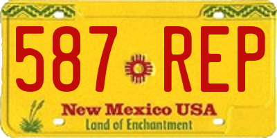 NM license plate 587REP