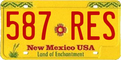 NM license plate 587RES