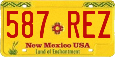 NM license plate 587REZ