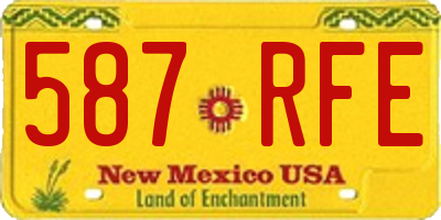 NM license plate 587RFE