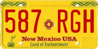 NM license plate 587RGH
