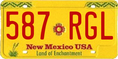 NM license plate 587RGL