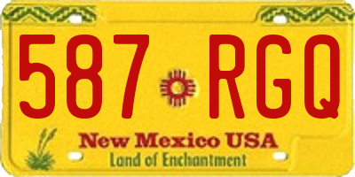NM license plate 587RGQ
