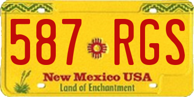 NM license plate 587RGS