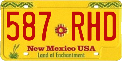 NM license plate 587RHD