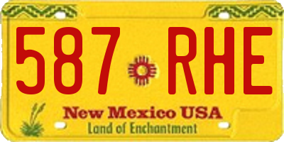 NM license plate 587RHE