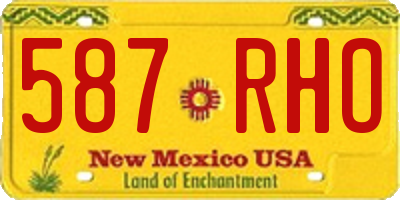 NM license plate 587RHO
