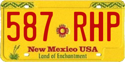 NM license plate 587RHP