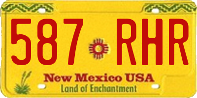 NM license plate 587RHR