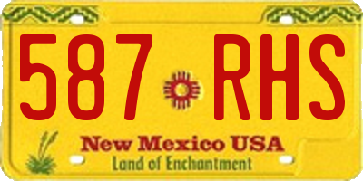 NM license plate 587RHS