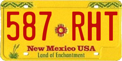 NM license plate 587RHT