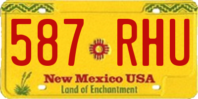NM license plate 587RHU