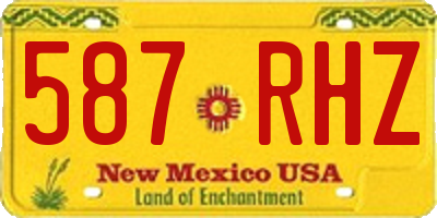 NM license plate 587RHZ