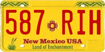 NM license plate 587RIH