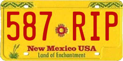 NM license plate 587RIP