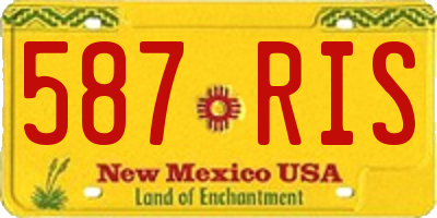 NM license plate 587RIS