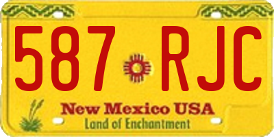 NM license plate 587RJC