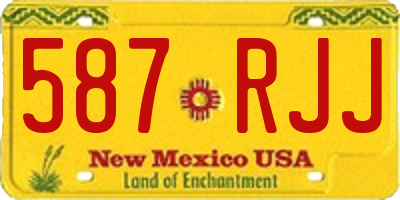 NM license plate 587RJJ