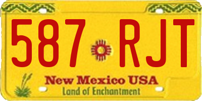 NM license plate 587RJT
