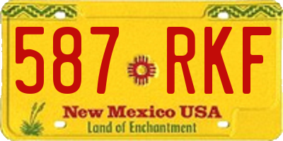 NM license plate 587RKF