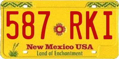 NM license plate 587RKI