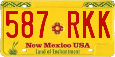NM license plate 587RKK