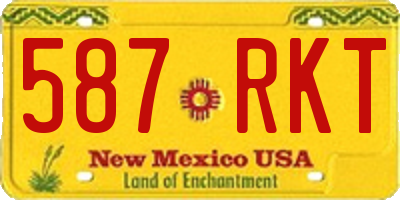 NM license plate 587RKT