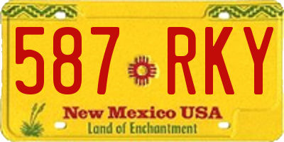 NM license plate 587RKY