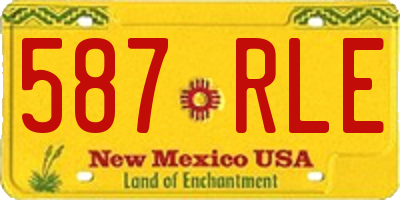 NM license plate 587RLE