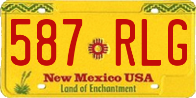 NM license plate 587RLG