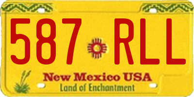 NM license plate 587RLL