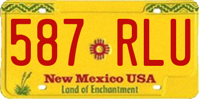 NM license plate 587RLU