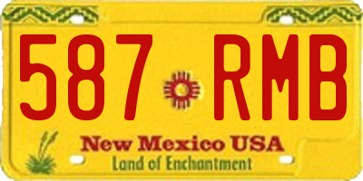 NM license plate 587RMB