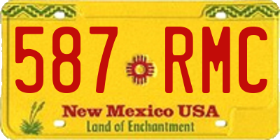 NM license plate 587RMC