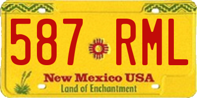 NM license plate 587RML