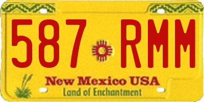 NM license plate 587RMM