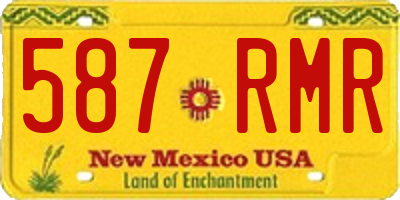 NM license plate 587RMR