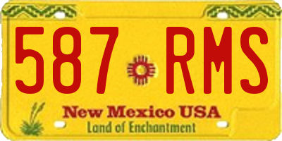 NM license plate 587RMS