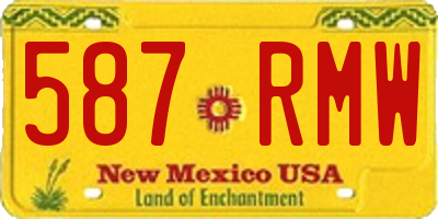 NM license plate 587RMW